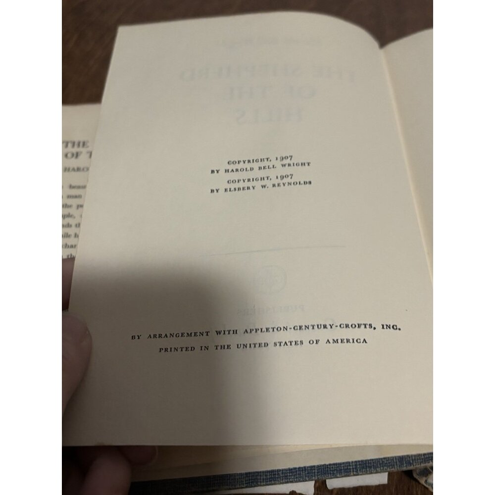 Harold Bell Wright Hardcover The Shepherd of the Hills Stamped Autograph 1970 - Picture 8 of 10